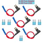 5 Sets Micro2 15a Fuse Tap Add-a-circuit Blade Mini Fuse Holder Fuse Adapter