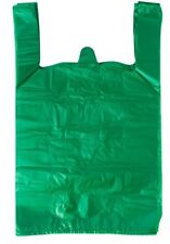 Green Plastic T Shirt Shopping Grocery Bags Handles Small 6x3x13 Lot 500