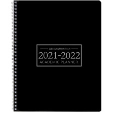 Academic Planner 2021 2022 Monthly Calendar With Hard Pvc Cover9 X 11 Black