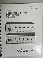 Wavetek 180 Amp 180 Lf Sweep Function Generator Instruction Manual