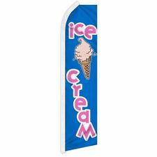 Ice Cream Advertising Super Flag Swooper Banner Business Sign Dessert Sundae