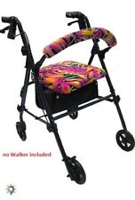 Rollator Walker Seat Back Cover Style Medical Mobility Equipment Designer Set