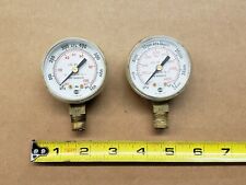 Set Of Cutting Torch Welding Oxygen Tank Pressure Regulator Guages Used