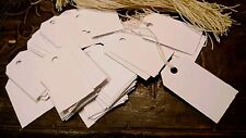 New 100 White Retail Price Tags Withstring Unattached Gift Bag Tags Journal Tags