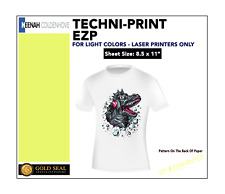 Techni Print Ezp Laser Heat Transfer Paper For Light Colors 85 X 11 10 Sheets