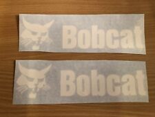 Bobcat Skid Steer 9 Decal Sticker Vinyl Set Of 2 White
