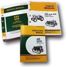 Service Manual Set For John Deere 420 420c Crawler Tractor Parts Operators Dozer