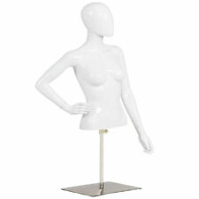 Female Mannequin Realistic Man Half Body Head Turn Dress Form Display With Base