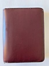 Franklin Brown Simulated Leather Compact Binder 6 Rings Zipper