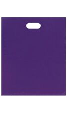 Plastic Bags 500 Purple Retail Merchandise Shopping Diecut Handle 15 X 18 X 4