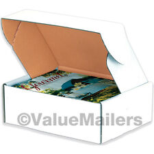 100 9 X 6 14 X 2 White Front Tab Lock Protective Shipping Mailer Box Boxes