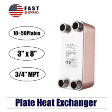 3x8 Plate Heat Exchanger Copperss316l Stainless Steel Brazed Heat Exchanger