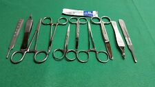 30 Pc Veterinary Surgery Surgical Instruments Forceps Scissors Surgical Blades