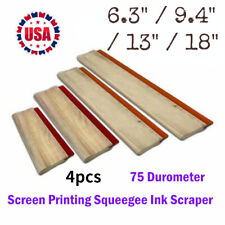 4pcs Screen Printing Squeegee Ink Scraper Silk Stencil Printing 75 Durometer