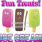 Fun Treats Ice Cream Decal 14 Bars Sandwich Concession Food Truck Vinyl Sticker