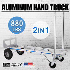 2in1 Aluminum Hand Truck Convertible Folding Dolly Cart Stair Climber 880lbs