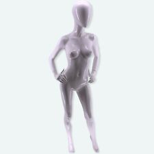 Female Mannequin Plastic Full Body Dress Form Display With Base White 5 8