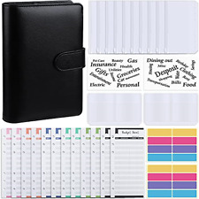 Budget Binder A6 Pu Leather Notebook Planner Organizer Refillable 6 Ring Binder