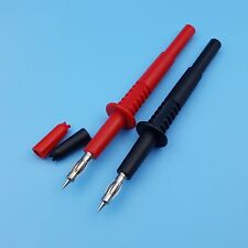 1pair Brass 4mm Banana Male Plug Test Probe Pin Pen For Multimeter Oscilloscope