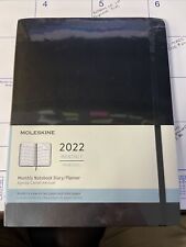 Mew Moleskine Notebook 12 Month 2022 Monthly Planner Soft Black Cover Large