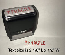 Fragile Stamp Text On The Trodat 4913 Self Inking Stamp With Red Ink 2 18 X 12