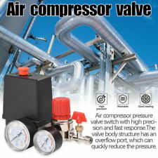 Air Compressor Valve 90 120psi Manifold Gauges Regulator Pressure Control Switch