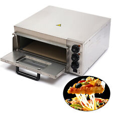 Stainless Electric Pizza Oven Bread Making Machine Fire Stone Toaster 2kw110v