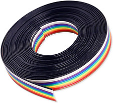 Idc Rainbow Color Flat Ribbon Cable 10 Wire 15ft