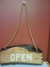 Custom Live Wood Walnut Sign Openclosed 19 X 9 Hang In Your Store Window