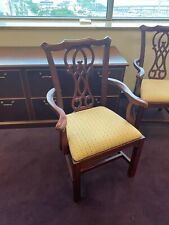 Lot Of 8 Guestdiningconference Chair By Bernhardt With Cherry Finish Wood Frame