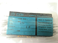 100x Iskra Upm 033 470 Ohm Carbon Film Resistors 5 2 X 6 Mm 470