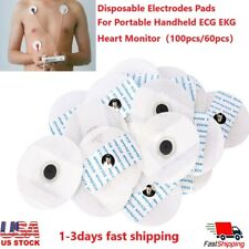 50pcs Disposable Electrodes Pads For Portable Ecg Ekg Heart Monitor Home Use