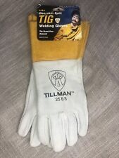 Tillman 25b Deerskin Split Leather 4 Cuff Tig Welding Gloves Size Small