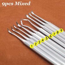 9pcs Dentist Manual Scaling Cleaning Teeth Removal Calculus Oral Dental Tools