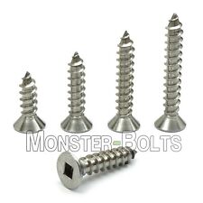 6 Stainless Steel Square Flat Head Self Tapping Type A Sheet Metal Screws 18 8