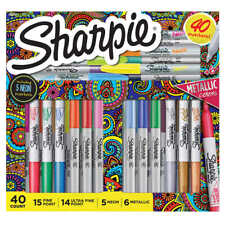 Sharpie 40 Ct Assorted Marker Gift Set Metallic Neon Fine Ultra Fine
