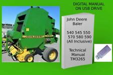 John Deere 540 545 550 570 580 590 Round Balers All Inclusive Manual Tm3265