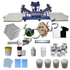4 Color 2 Station Silk Screen Printing Pressampstarter Material Package New Kit