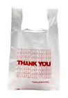 Thank You T-shirt Bags 10 X 6 X 21 White Plastic Shopping Bags