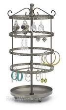 Earring Display Holds 72 Pr Jewelry Countertop Rack 13 H Rotating Spins Stand
