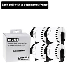 4direct Thermal Continuous Paper Labels For Brother Dk 2205 2 49x100ft Frame