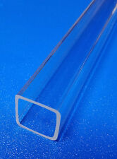 1 Pc 34 Od 58 Id Square Clear Acrylic Plexiglass Plastic Tube 12 Inch Long