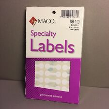 Price Tag Specialty Stickers For Jewelry Etc Dumbell Style Labels Maco 1000ct