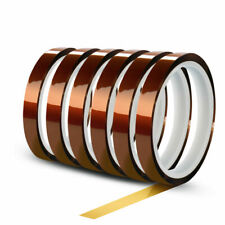 6 Rolls 10mm X 30m 100ft High Temperature Heat Resistant Kapton Polyimide Tape