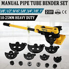 Pipe Bender Manual Bench Bending Machine 38-1 Tube Bender Set 7 Dies