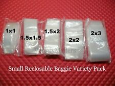 500 Reclosable Bag Variety Pack 5 Small Sizes Plastic Seal Top Baggies