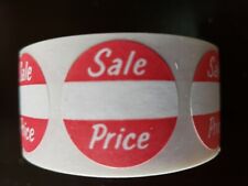 500 Self Adhesive Sale Price 1 Round Retail Merchandise Label Sticker Tag Red