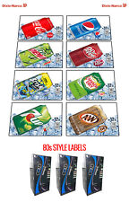 8 Soda Vending Machine 12 Oz Can Vend Labels Flavor Strip Variety Pack