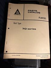 Allis Chalmers Parts Catalog Unit Type 70 Series Planters Form 9002048 1971