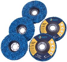 5pcs 4 12 X 78 Blue Poly Strip Disc Clean Remove Paint Rust Stripping Wheels